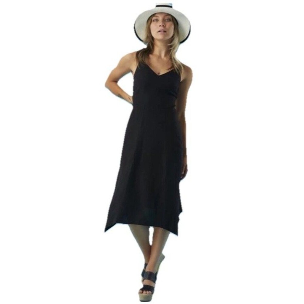 Krimson Klover Jetset Midi Handkerchief Hem Dress Black S